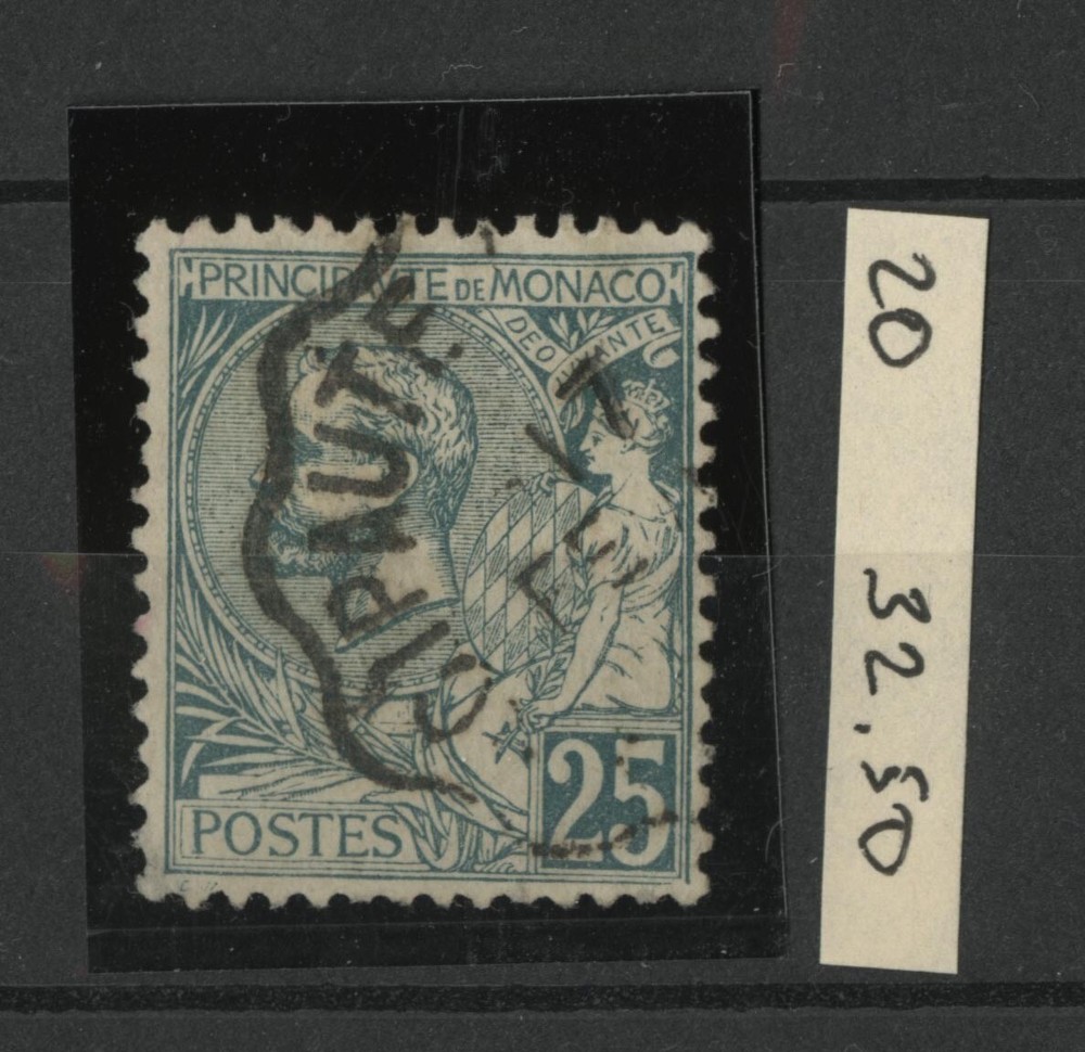 MONACO 1894 Scott 20 Used CV$32.00