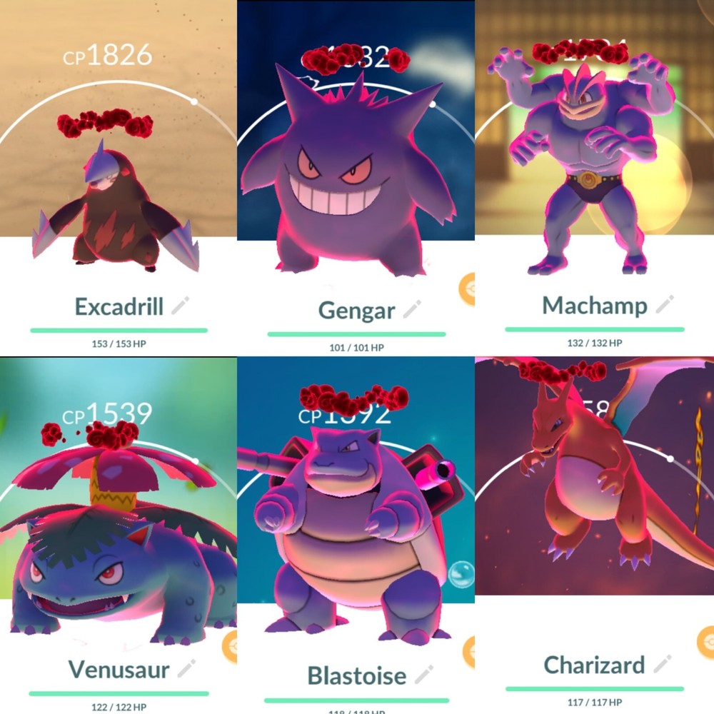 Dynamax Non Shiny Charizard/ Venusaur /Blastoise 3 moves Pokemon Go