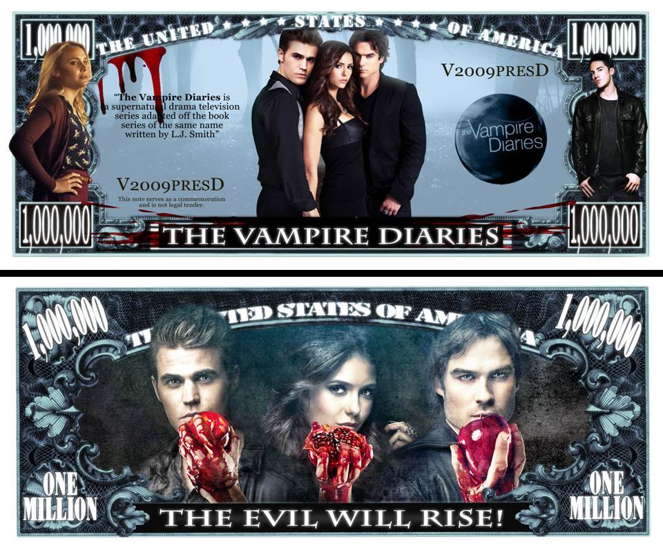 OUR VAMPIRE DIARIES DOLLAR BILL (2 Bills)