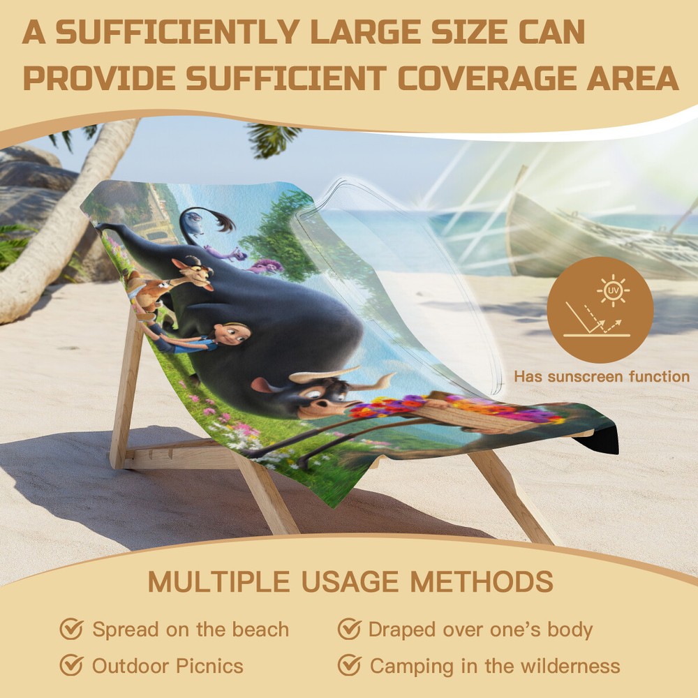 Ferdinand Beach Towel Quick Drying Microfiber 30"x60" Birthday Gift