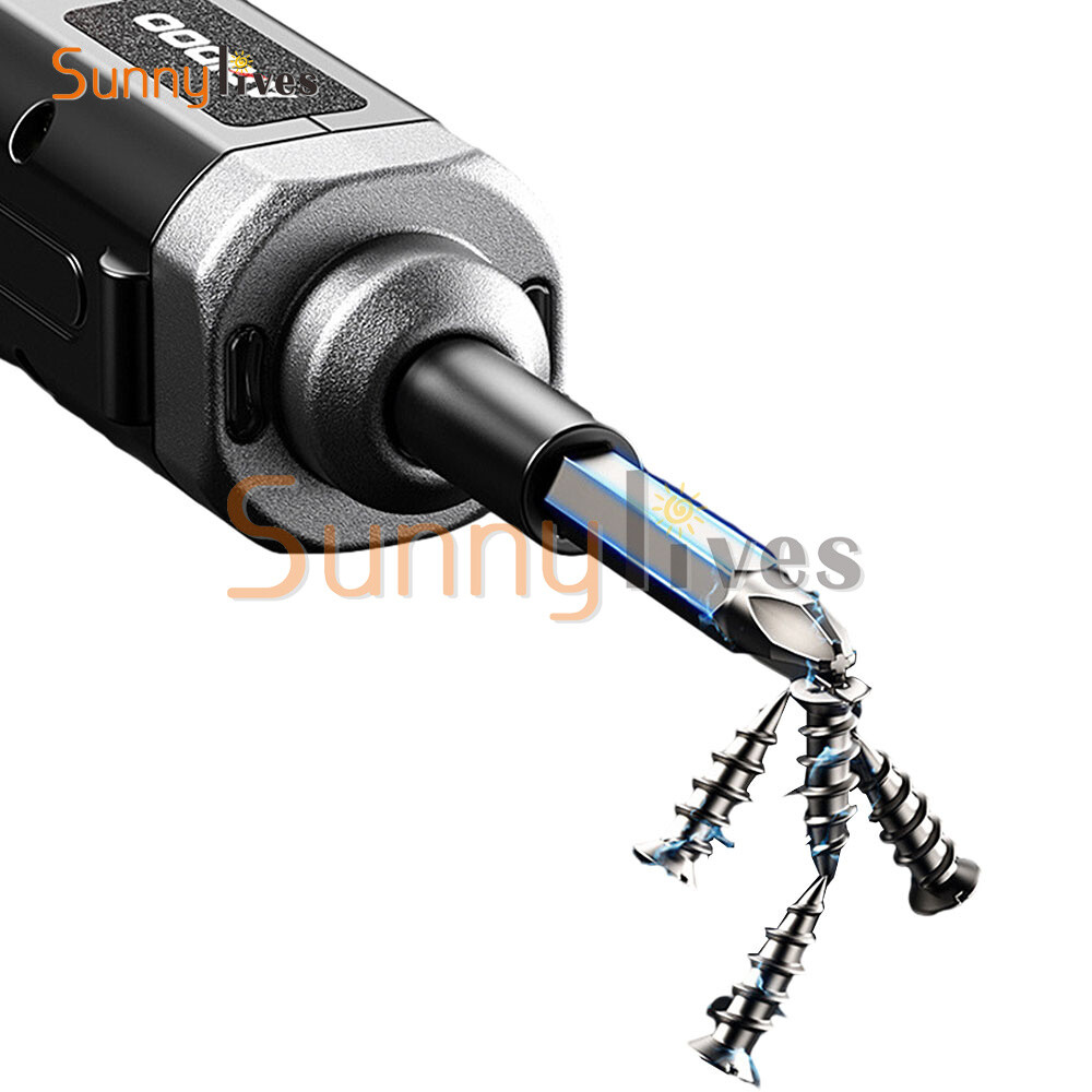 Portable Electric Screwdriver Compact USB Rechargeable Screw Driver Power Tool ~