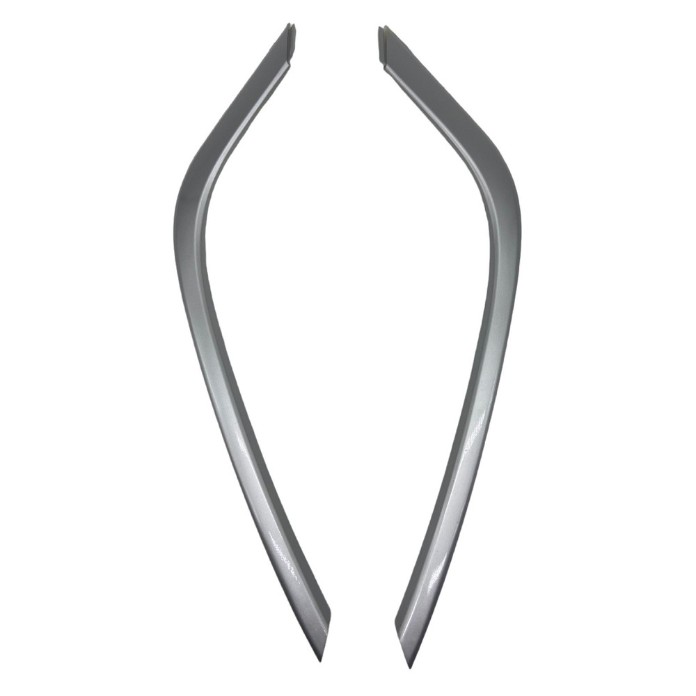 LH&RH Pair Front Bumper Headlight Molding Silver For Hyundai Kona 2022-2023