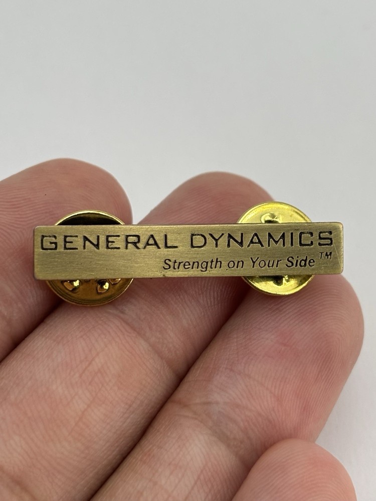 Vintage General Dynamics "Strength On Your Side" Hat Lapel Pin, Backpack Pin