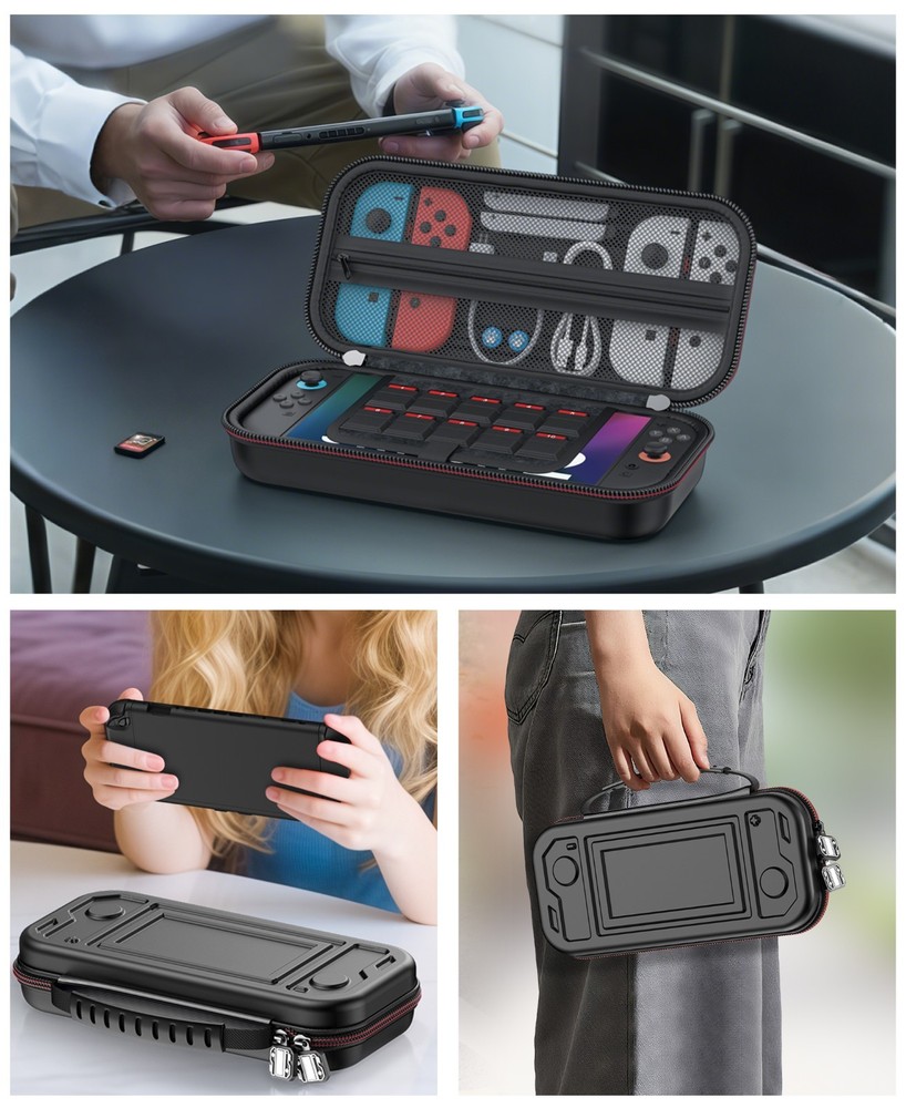 Switch 2 Case for Nintendo Switch 2 (2025) &OLED/Switch Waterproof PU Shell Case