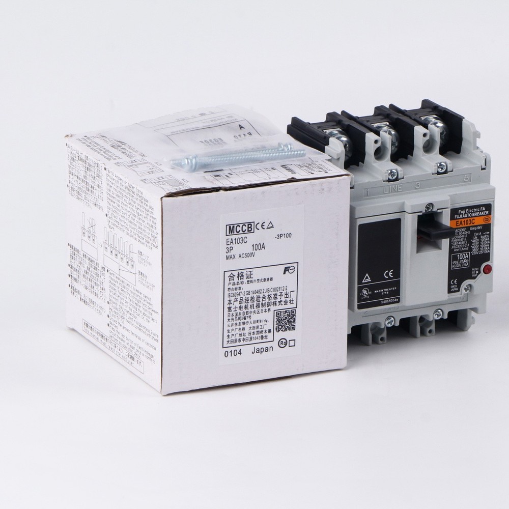 1PCS NEW FUJI EA103C 3P 100A Molded Case Circuit Breakers