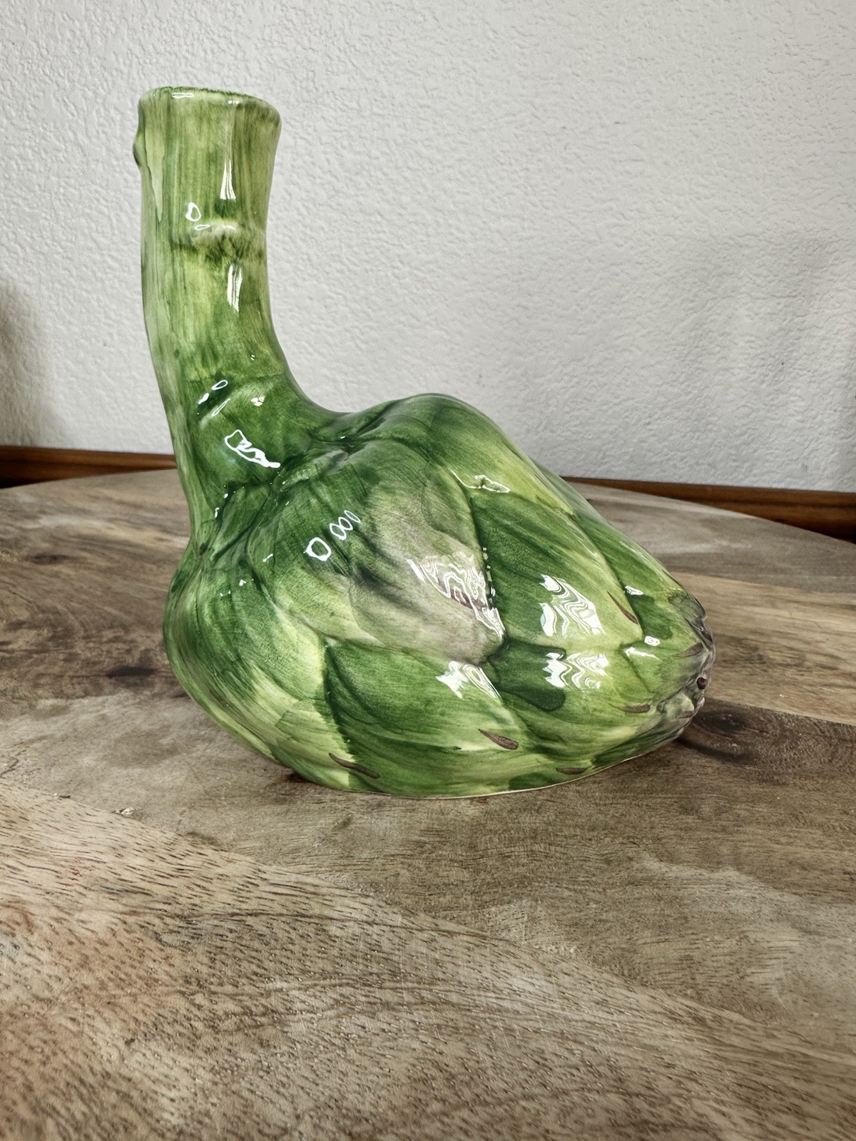 Artichoke Vase Bottle Ceramic Vegetable Decor Italian Majolica
