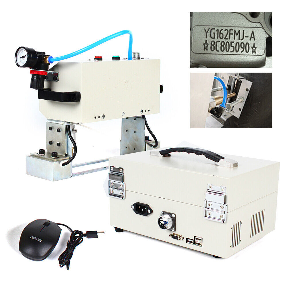 Pneumatic Dot Peen Marking Machine Chassis Number VIN Code Maker Engraving