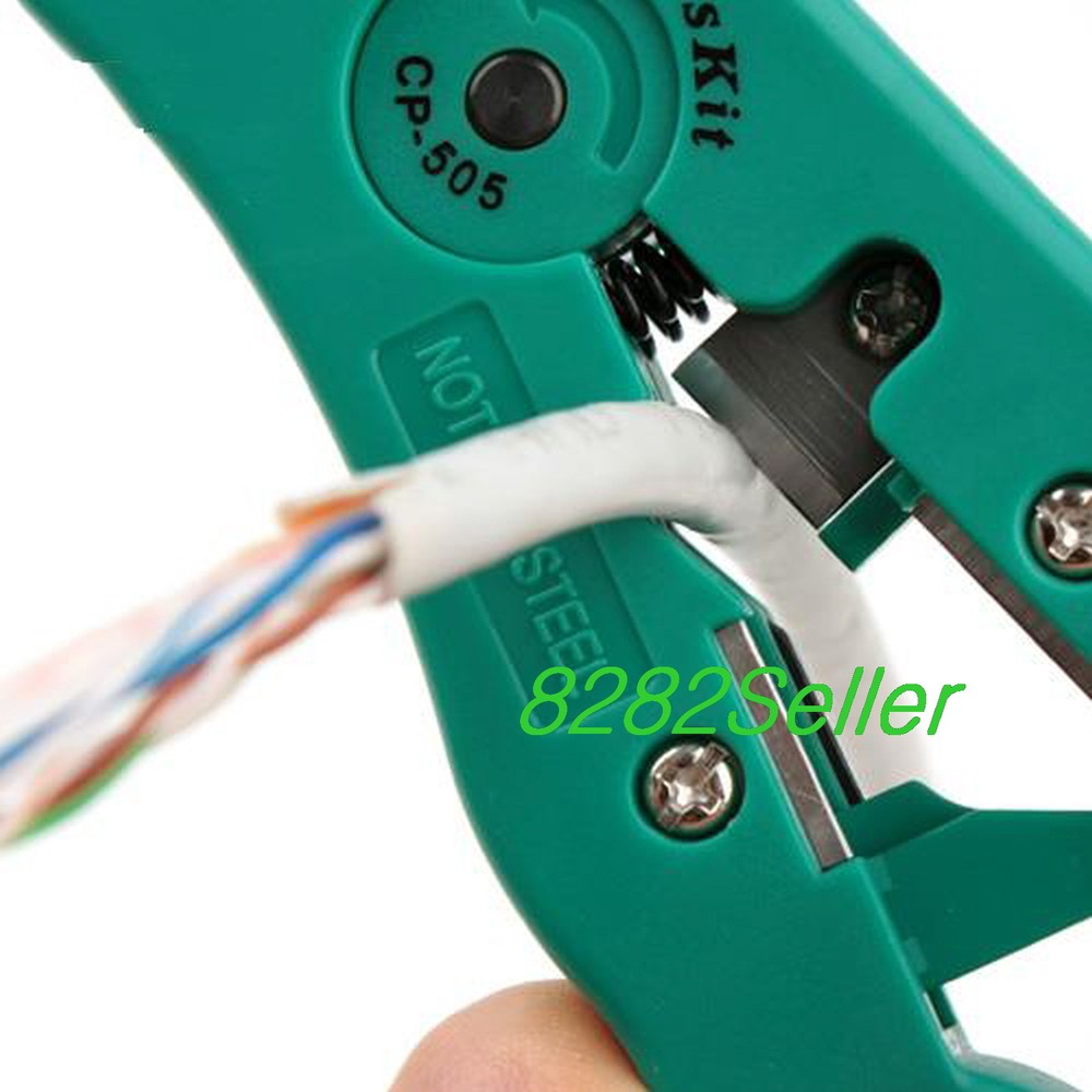 Proskit CP-505 Universal Stripping Tool (UTP/STP、RG-59/6/7/11) cutter function