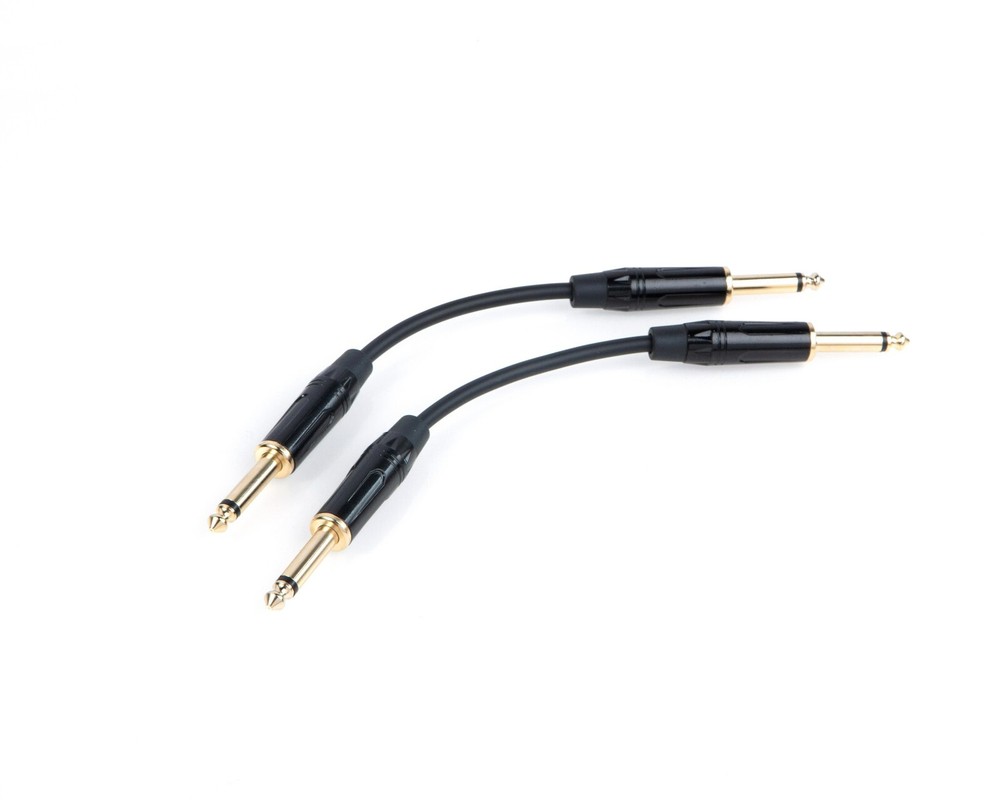 2-Pack Mogami 2524 Pedal Effects, Straight Patch cable Gold connectors