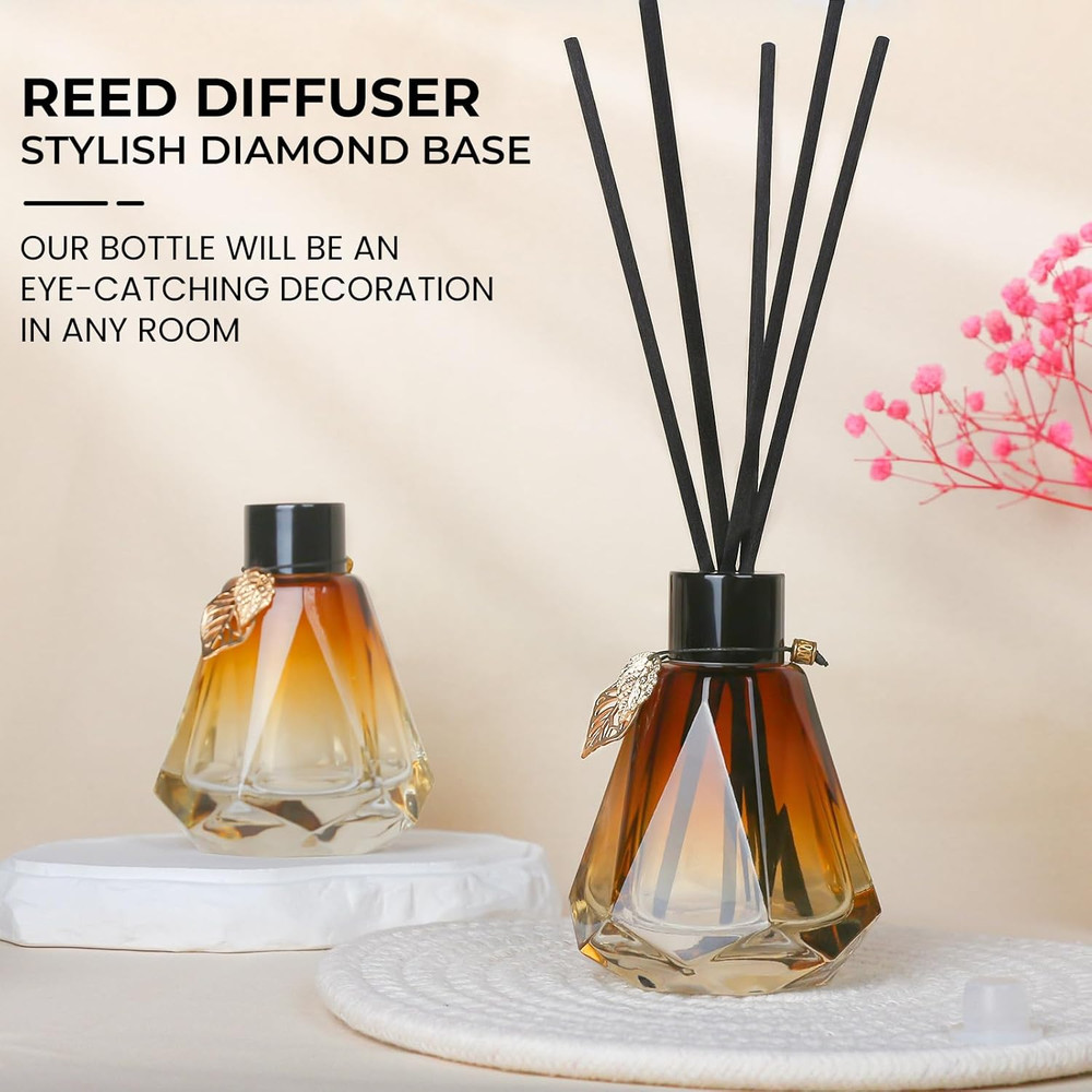 Reed Diffuser, 4Pcs Reed Diffuser Empty Bottles with 20Pcs Reed Diffuser Sticks,