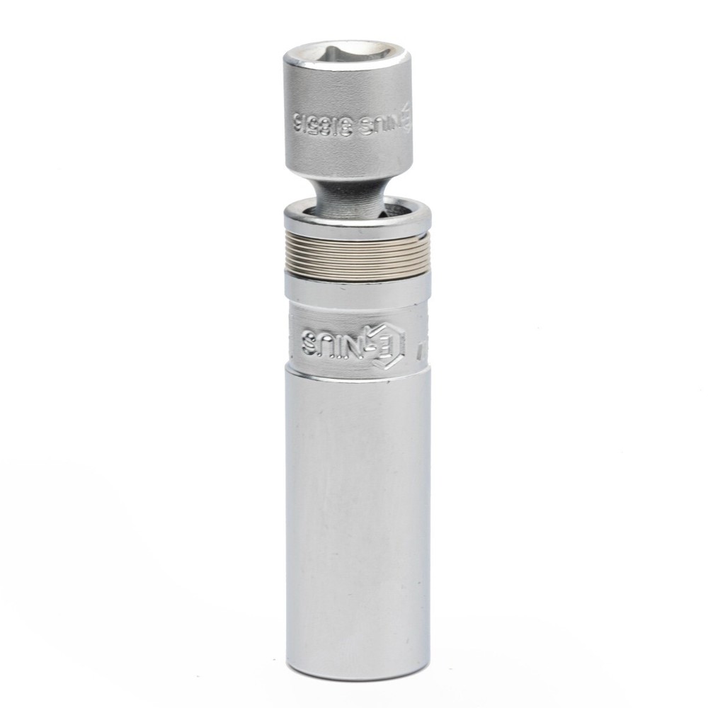 Genius Tools 3/8" Dr. 20.6mm(13/16") Swivel Spark Plug Socket - 318521