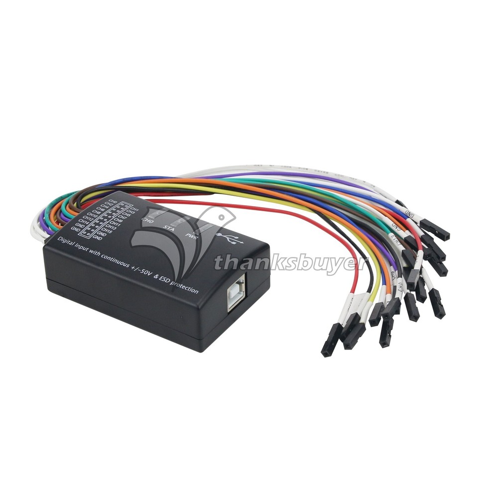 Mini 16 Logic Analyzer USB 100M Max Sample Rate 16CH Version 1.1.34 US Stock