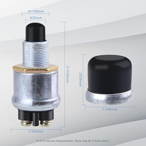 2pcs Engine Start Push Button Momentary 12v and 24v Waterproof Switch Push to