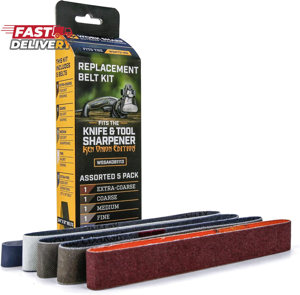 Work Sharp WSSAKO81113 Assorted Belt Kit Replacement for Ken Onion Edition