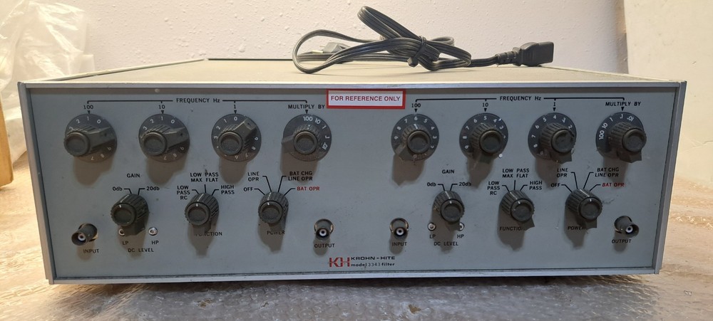 Krohn-Hite model 3343 Dual Channel, Solid State Variable Electronic Filter