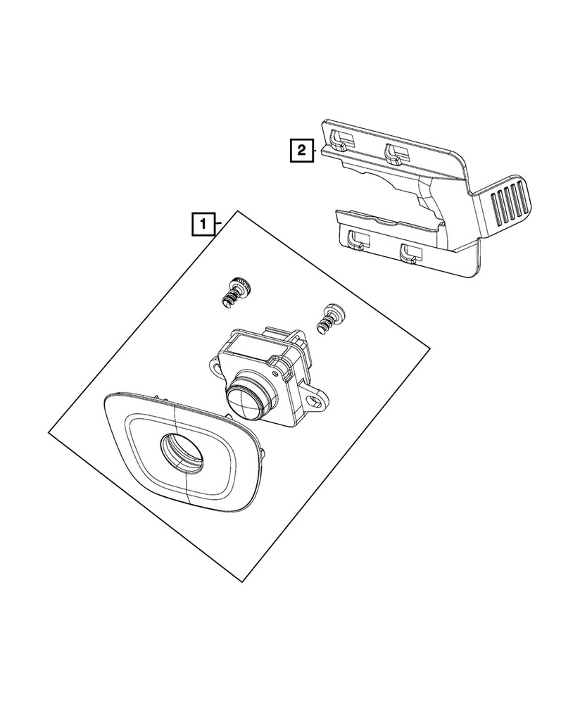 Genuine Mopar With Bezel Camera Assembly 68443398AA