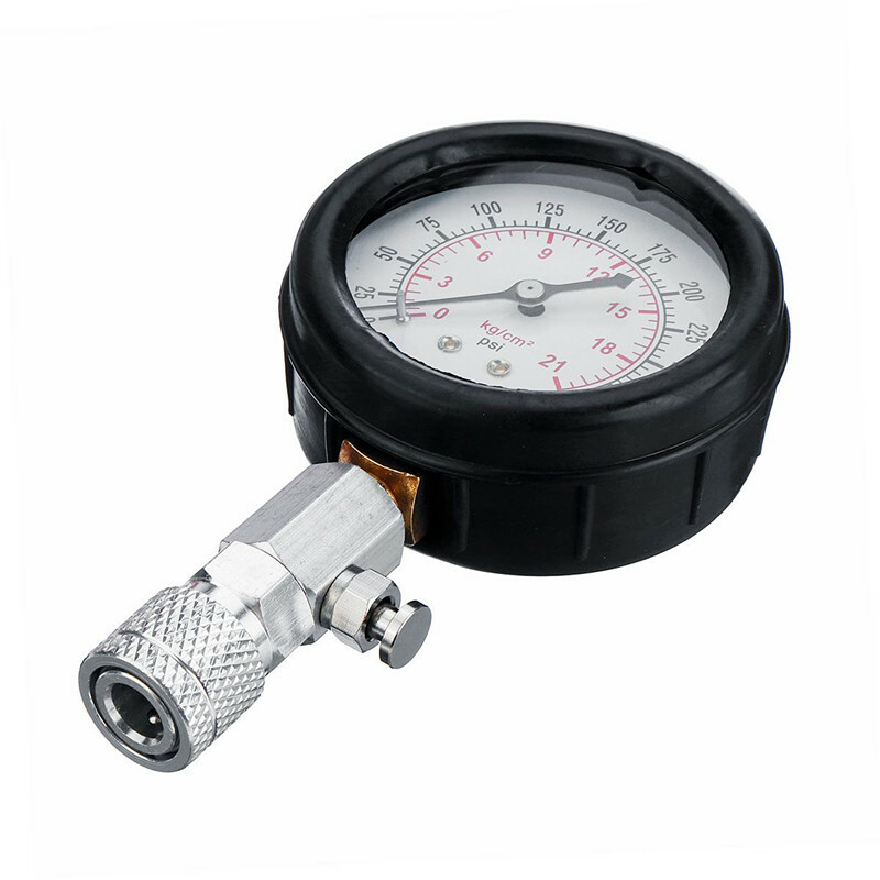 Car Compression Cylinder Pressure Tester Gauge Multi-function Petrol Gas Engine