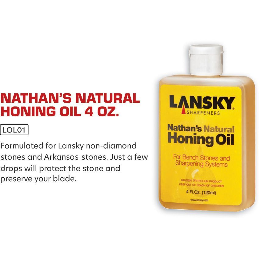 Lansky Honing Oil Nathan'S Natural Lubricant 4oz Works with Most Sharpeners