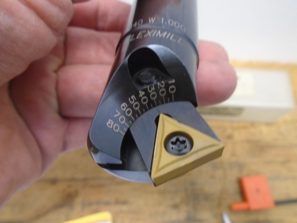 1-1/4" Max Diam, 1" Shank Diam, Adjustable Angle, Indexable Countersink