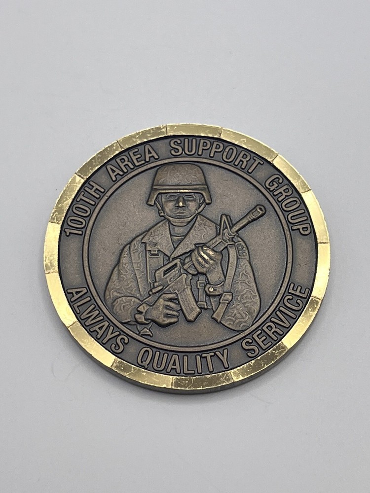 Vintage US Army 100th Area Support Group Command Sergeant Major Coin