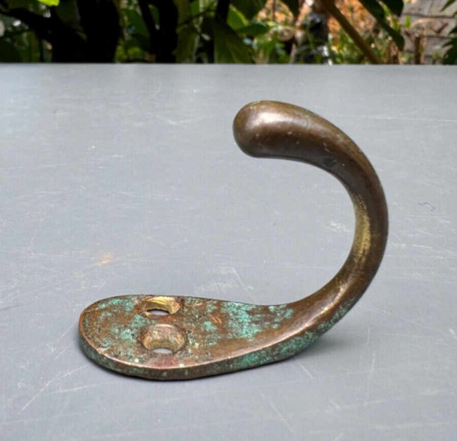 ANTIQUE BRASS COAT HOOK