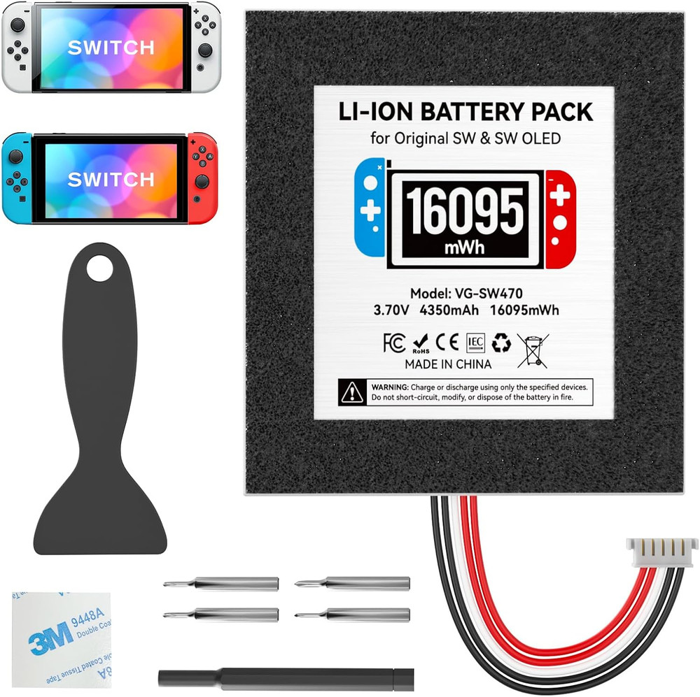 Kosker Switch 1 Battery Replacement Kit Compatible with Nintendo Console HAC-001