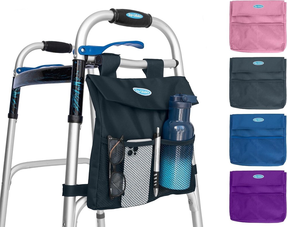 Durable Water-Resistant 5-Pocket Walker Side Pouch - Effortless Installation
