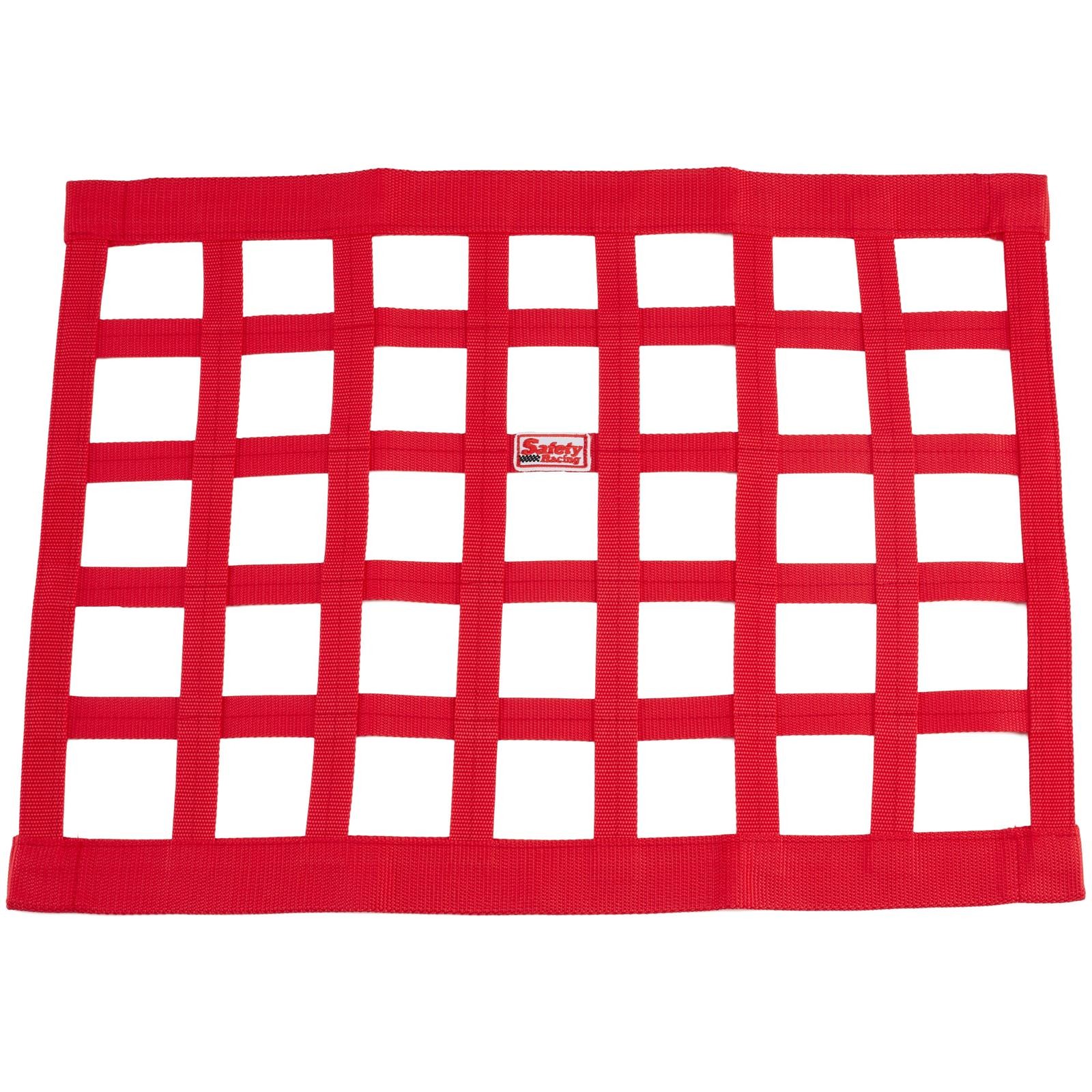 Safety Racing 18 x 24 Black Ribbon Style Window Net, Nylon/Polyester, 1" Webbing