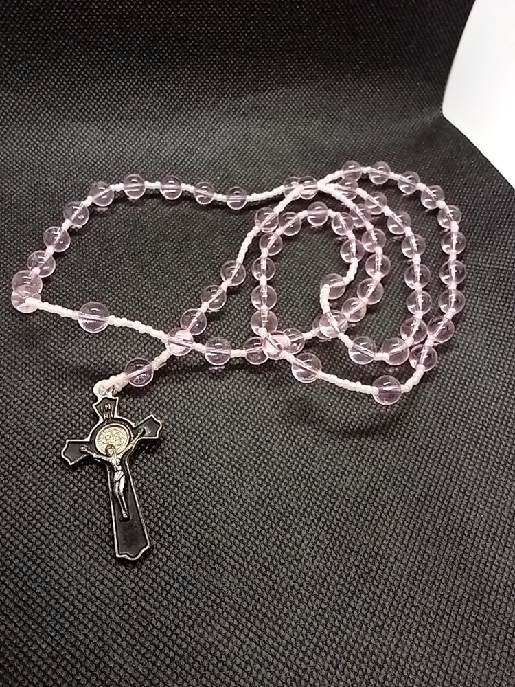 Pink Rosary Glass Beads