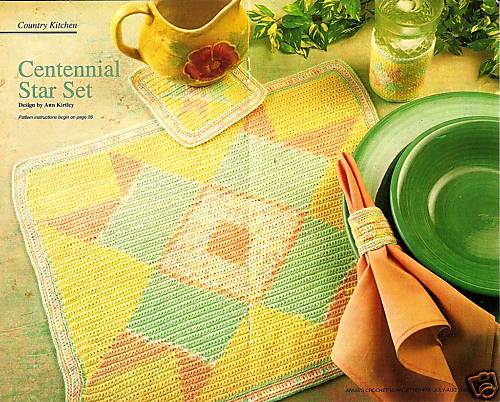 COLORFUL Centennial Star Set/Decor/Crochet Pattern INSTRUCTIONS ONLY