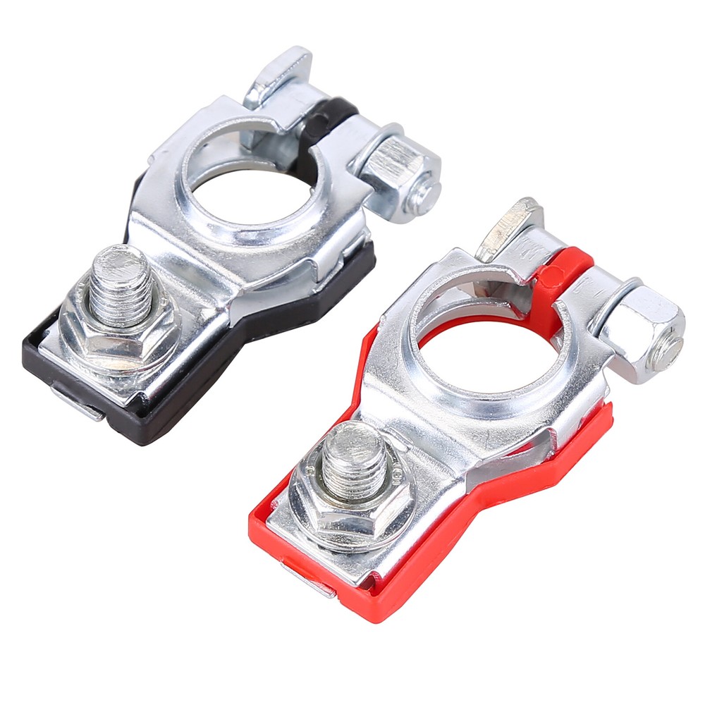 1 Pair Car Battery Terminal Clamp Clips Universal Connector Negative Positive