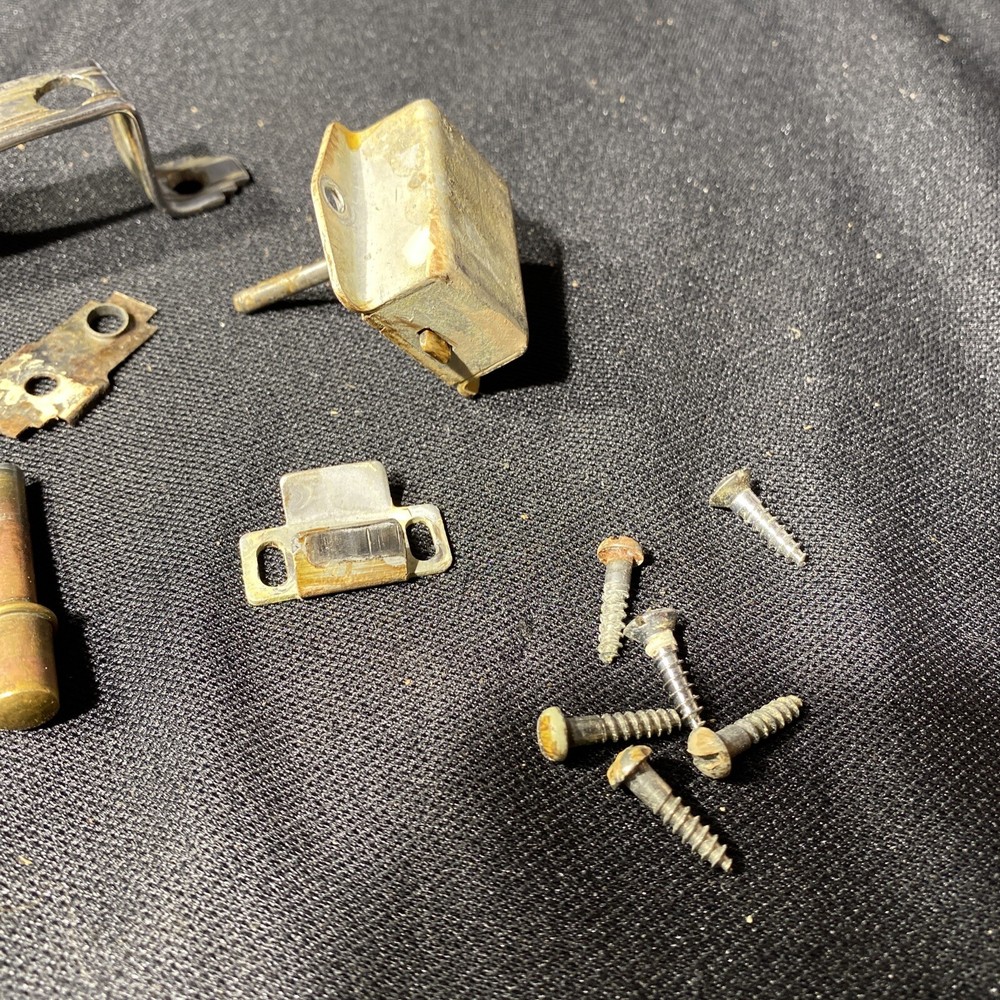 Vintage Art Deco Chrome Kitchen Drawer Cabinet Pulls