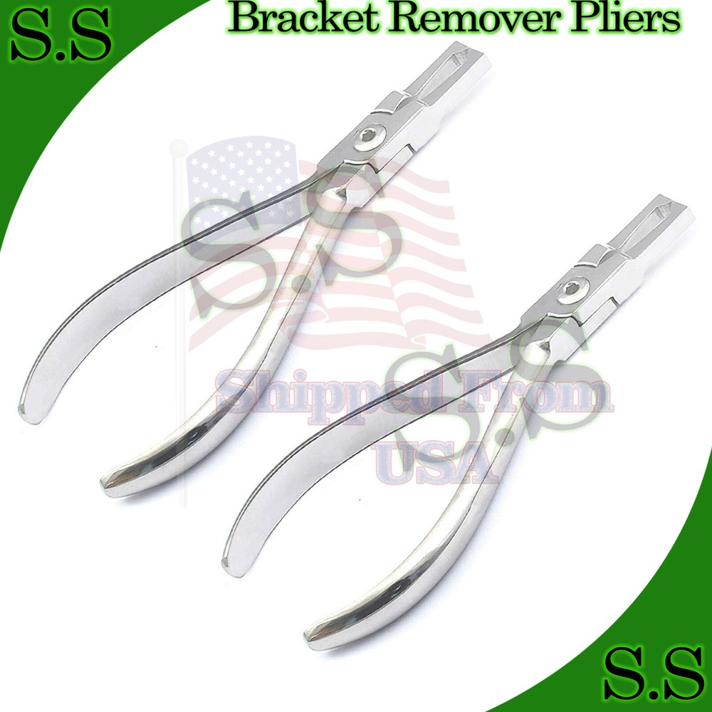 2 Pieces Bracket Remover Pliers Straight Orthodontic Instruments