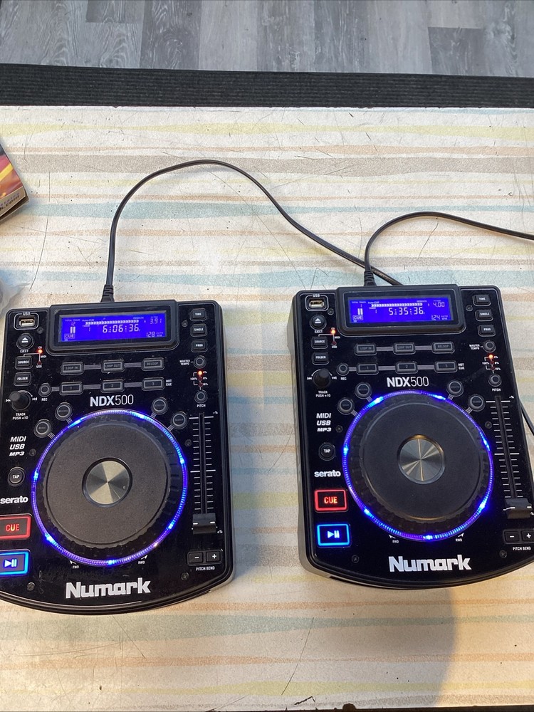 2X - Numark NDX 500 DJ USB/CD Media Player Serato Software Controller & Mic