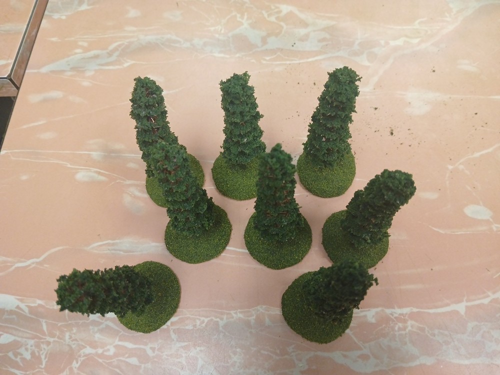 8 based Landscape Model Pine Tree wargaming scenery terrain railroad 3.5" Tall