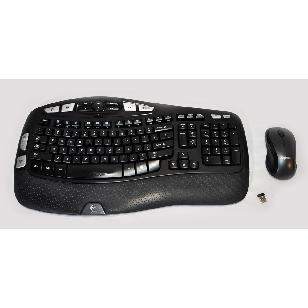 Logitech MK550 Wireless Wave Keyboard Mouse Combo Tested Works 0326