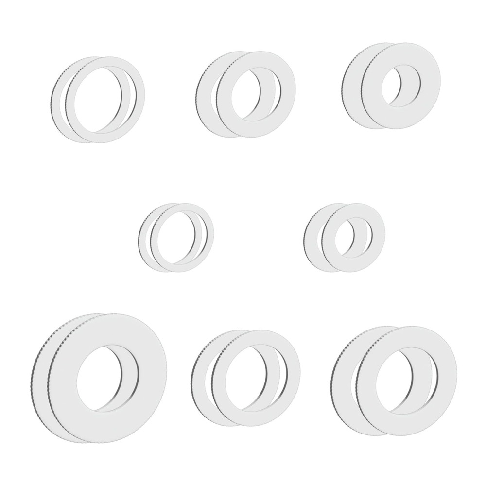 Saw Blade Bushing Set Adapter Ring, Reduction Ring Combo - 30mm-5/8'', Silver