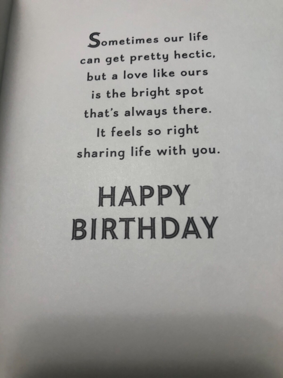 Happy Birthday For The Man I Love Husband Boyfriend Hallmark 5x7” Greeting Card