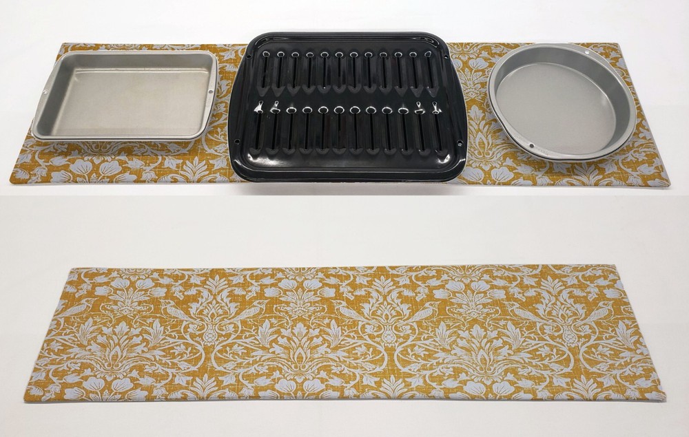 Gold Damask Hot Pads or Hot Pad Runner