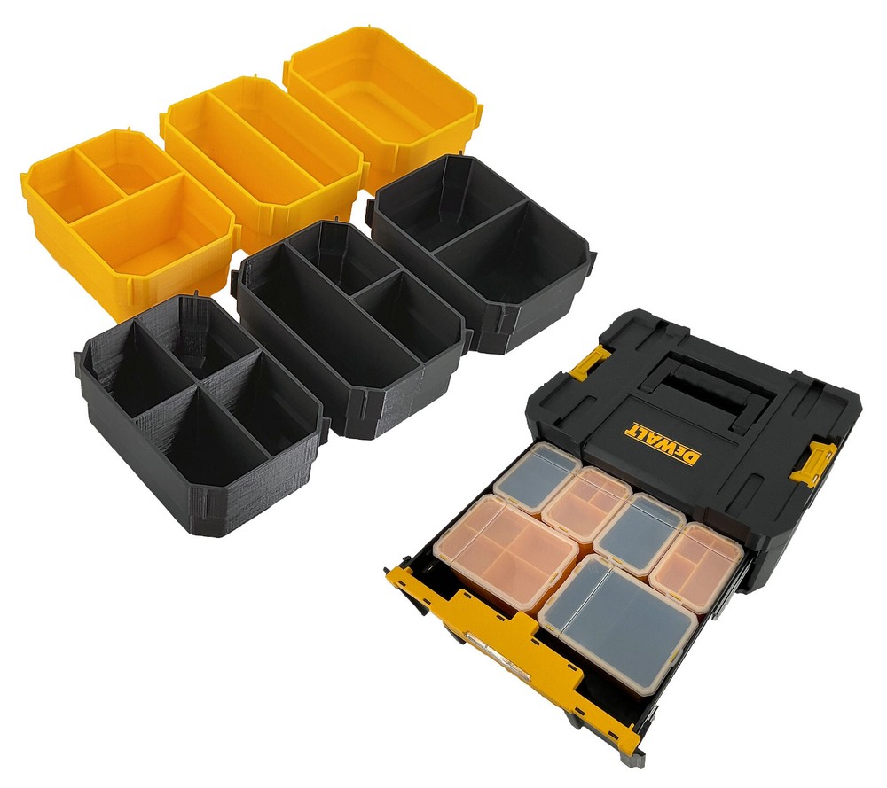 Dewalt TSTAK Single Deep Drawer Tool Organizer Box Compatible Small Cup Bin