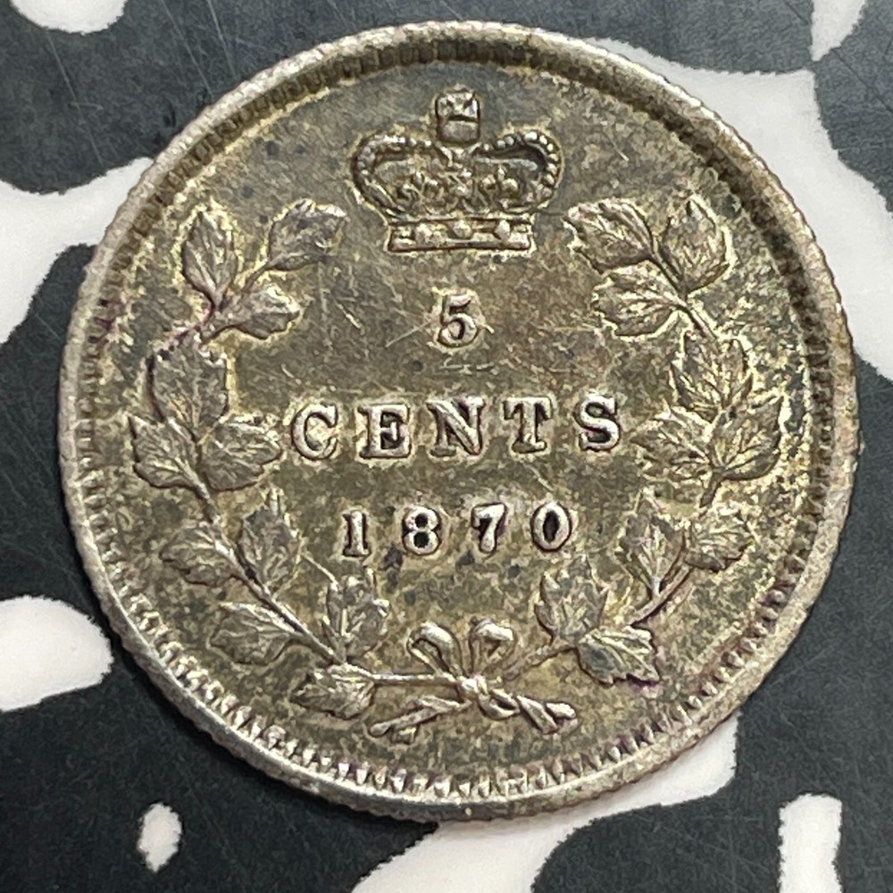 1870 Canada 5 Cents Lot#JM8839 Silver! Nice!