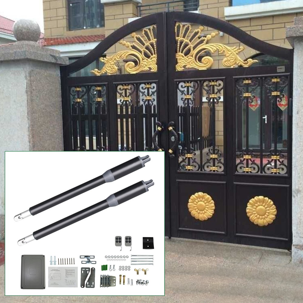Automatic Gate Opener Dual Swing Gate Opener Security System W/ Remote Control
