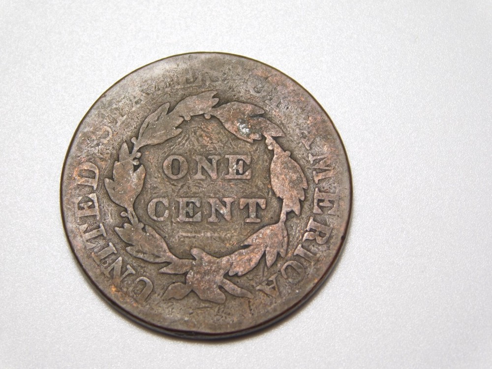 OLD US COPPER COINS 1823/2 CORONET HEAD LARGE CENT