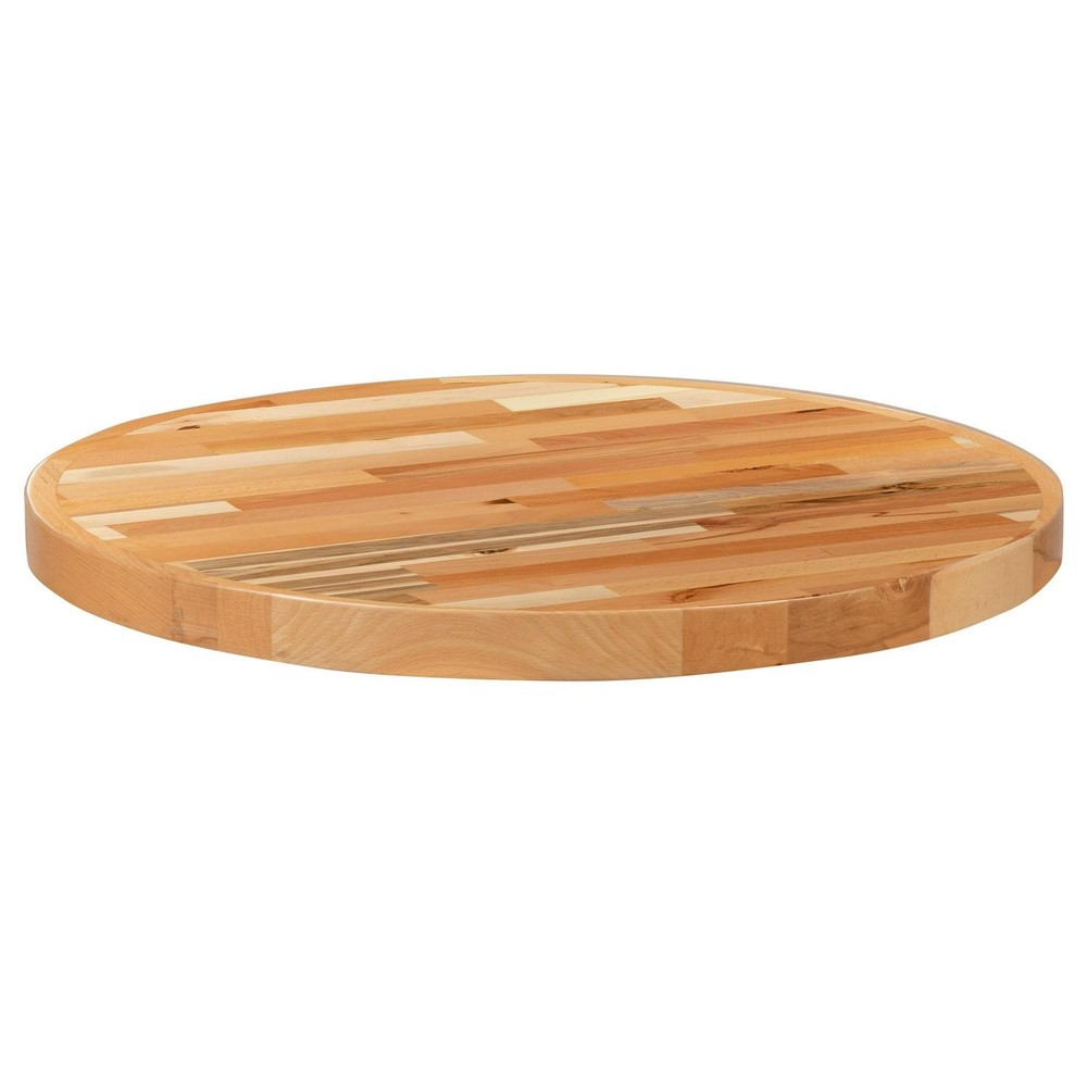 Round Butcher Block Style Table Top - Restaurant Table Top