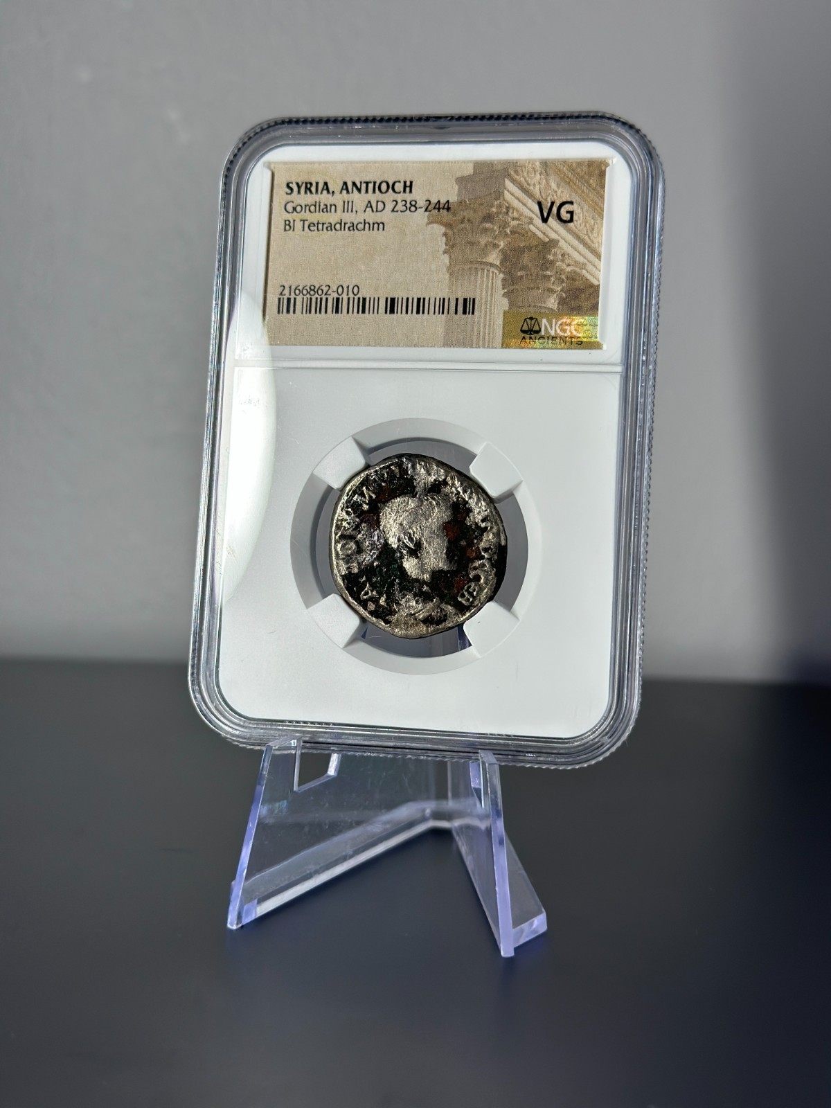 Roman Empire Syria Antioch Gordian III AD 238-244 BI Tetradrachm NGC VG