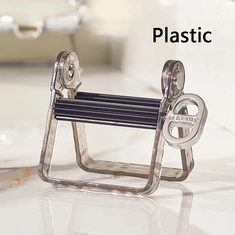 Stainless Steel Silver Toothpaste Squeezer Plastic Hand Cream Sauce Toothpaste E