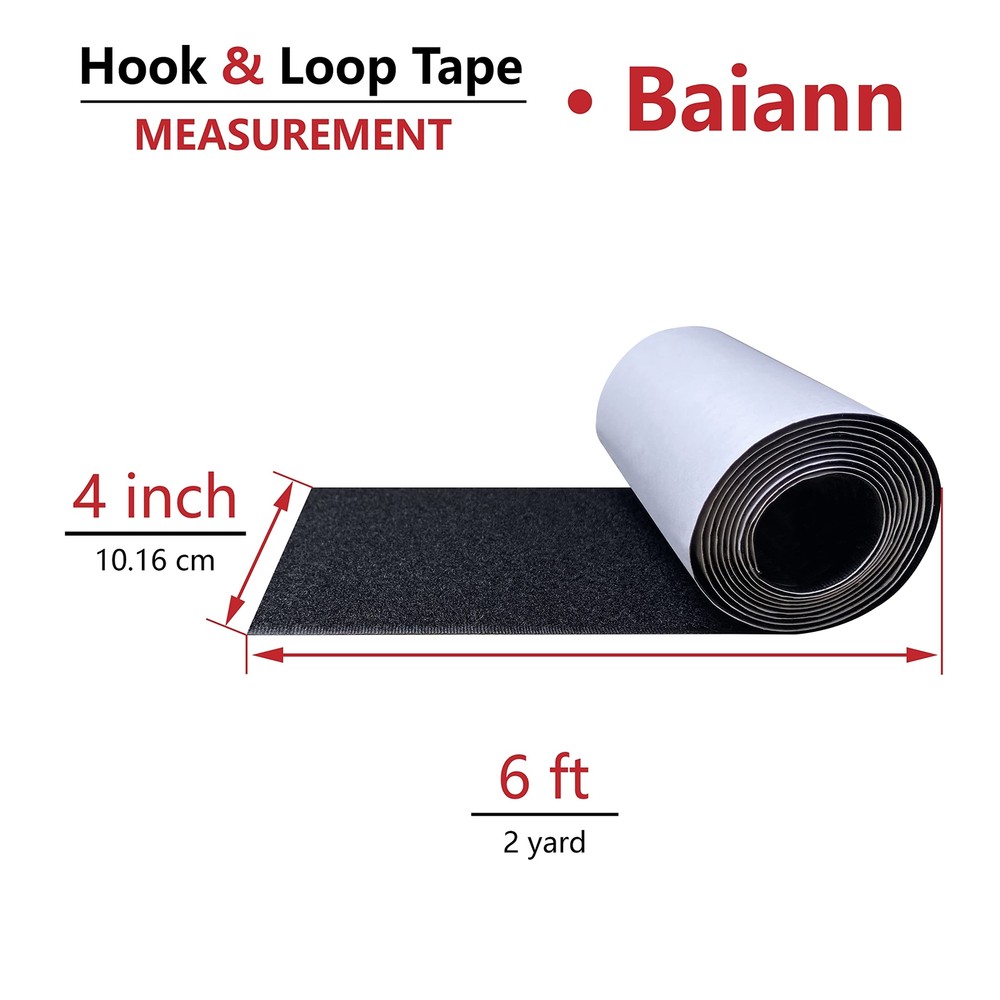 4 Inch Interlocking Tape Hook And Loop Self-Adhesive Strips Set With Sticky Glue