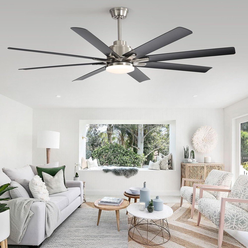 Extra Large 66'' Ceiling Fan & Light APP Remote Control 8-Blades Cooling Modern
