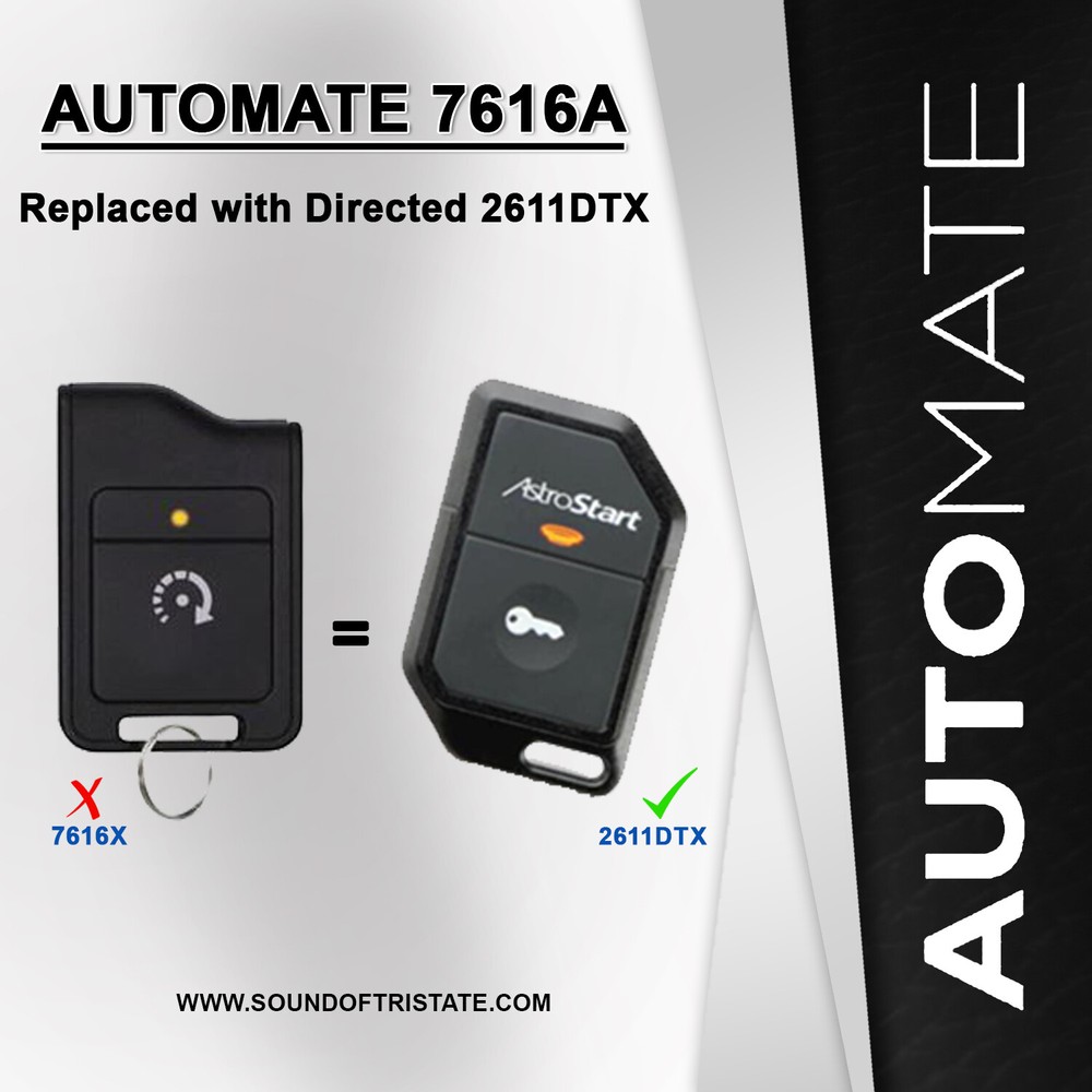 Automate 7616A Directed Electronics 1-Way 1 Button Remote for DS4/DS4+
