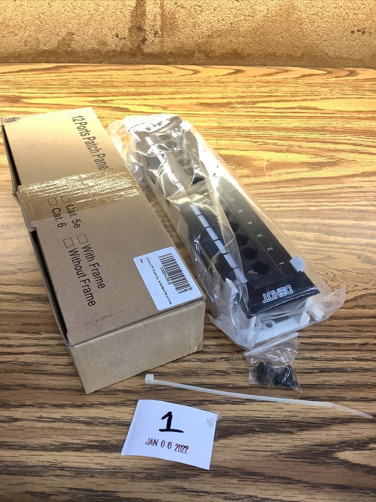 12-Port Cat5E UTP Network Patch Panel 10 inches Ethernet DSHOT